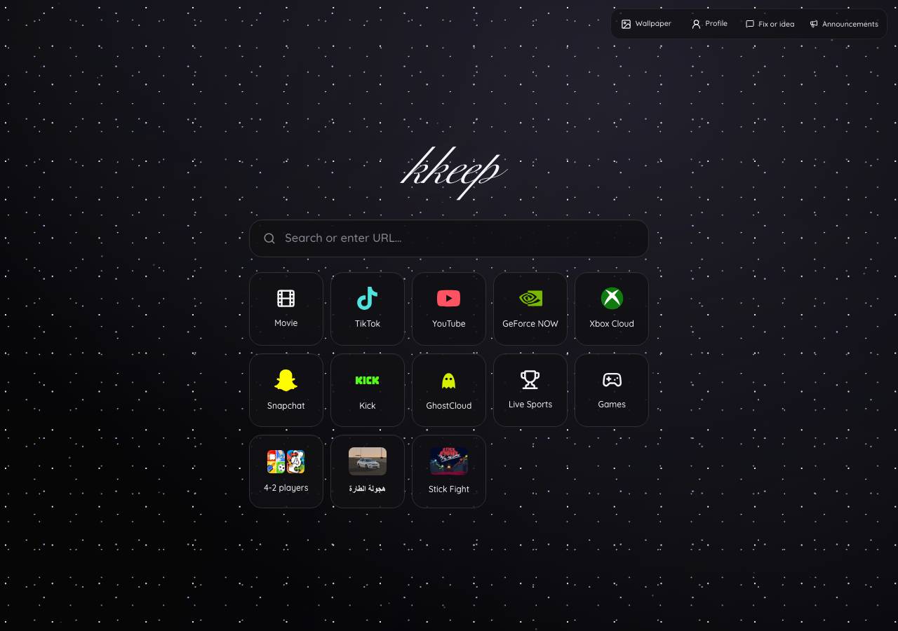 Screenshot of kkeep.fun taken by the zone census on 2026-10-26