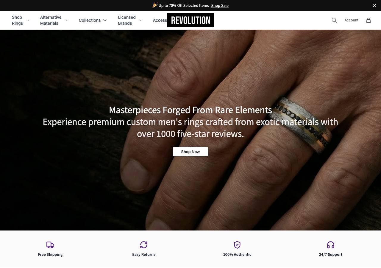 Screenshot of revolutionjewels.shop taken by the zone census on 2026-10-26