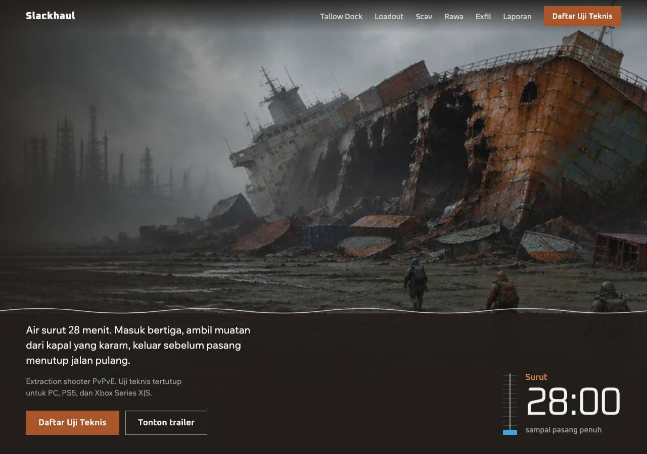 Screenshot of slackhaul.com taken by the zone census on 2026-10-26