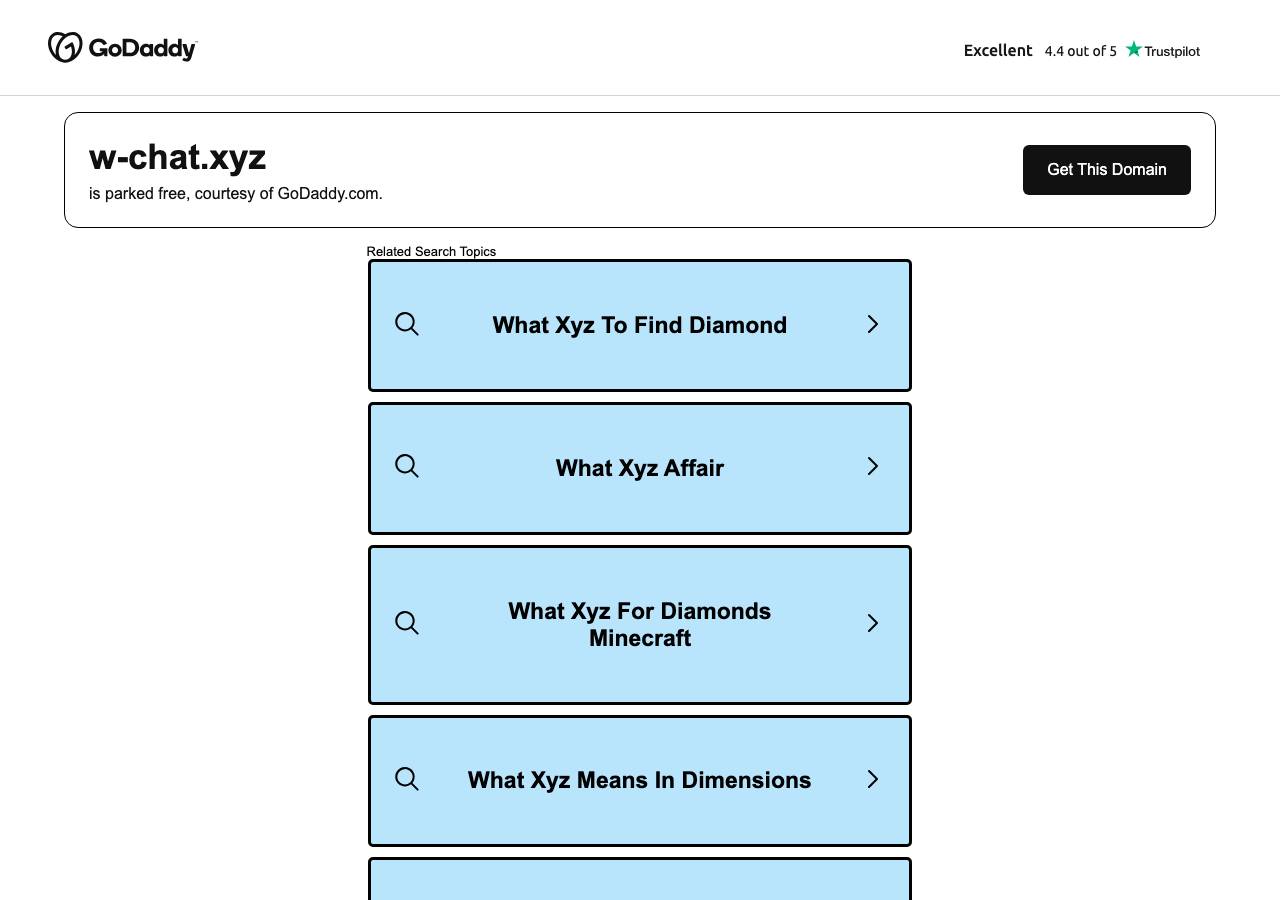 Screenshot of w-chat.xyz taken by the zone census on 2026-10-26