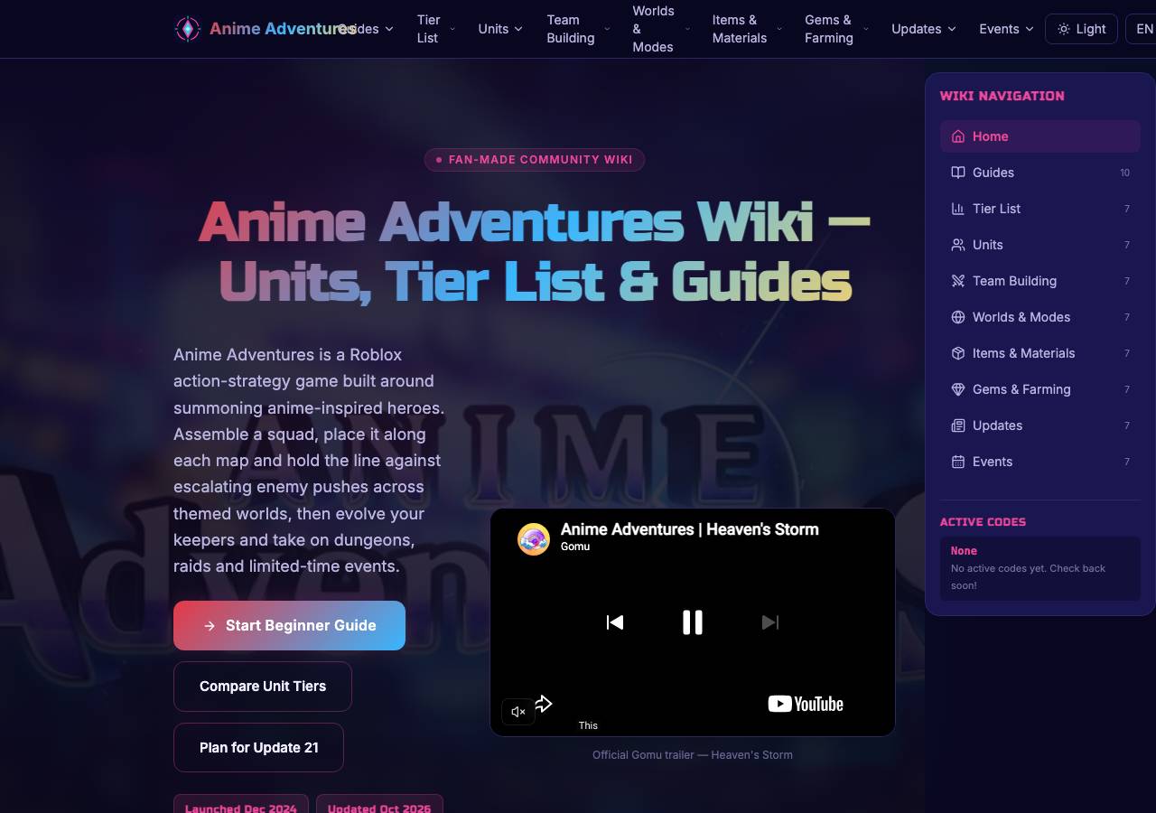 Screenshot of anime-adventures-roblox.wiki taken by the zone census on 2026-10-27