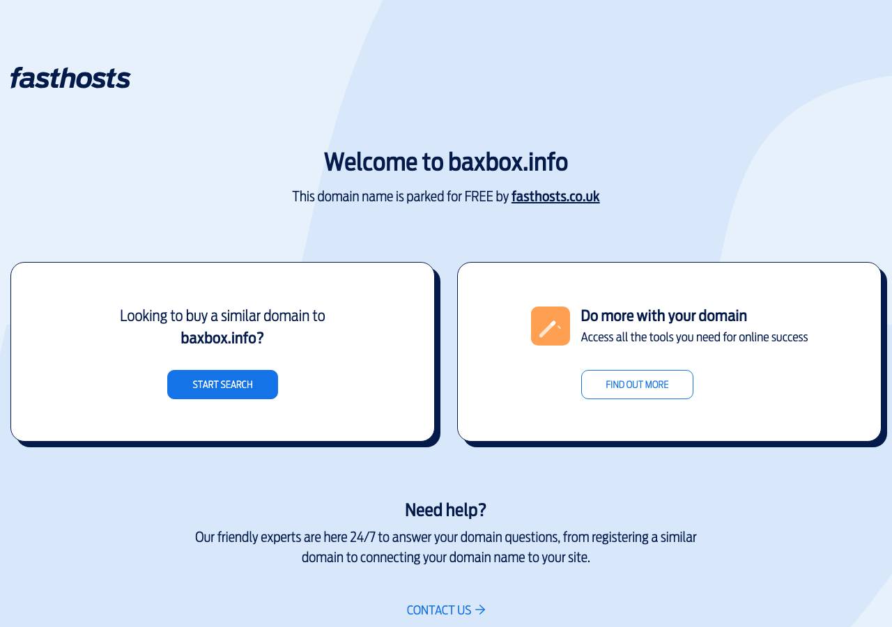 Screenshot of baxbox.info taken by the zone census on 2026-10-27
