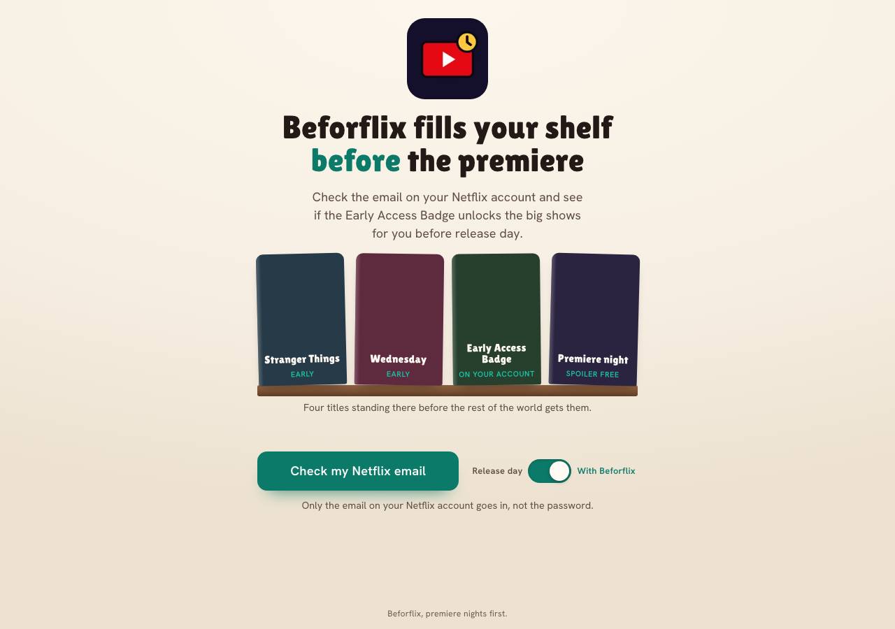 Screenshot of beforflix.click taken by the zone census on 2026-10-27
