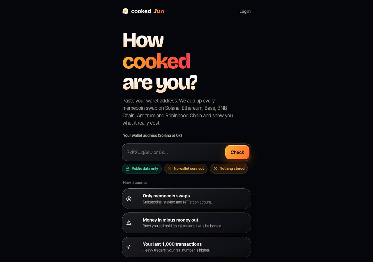 Screenshot of cooked.fun taken by the zone census on 2026-10-27