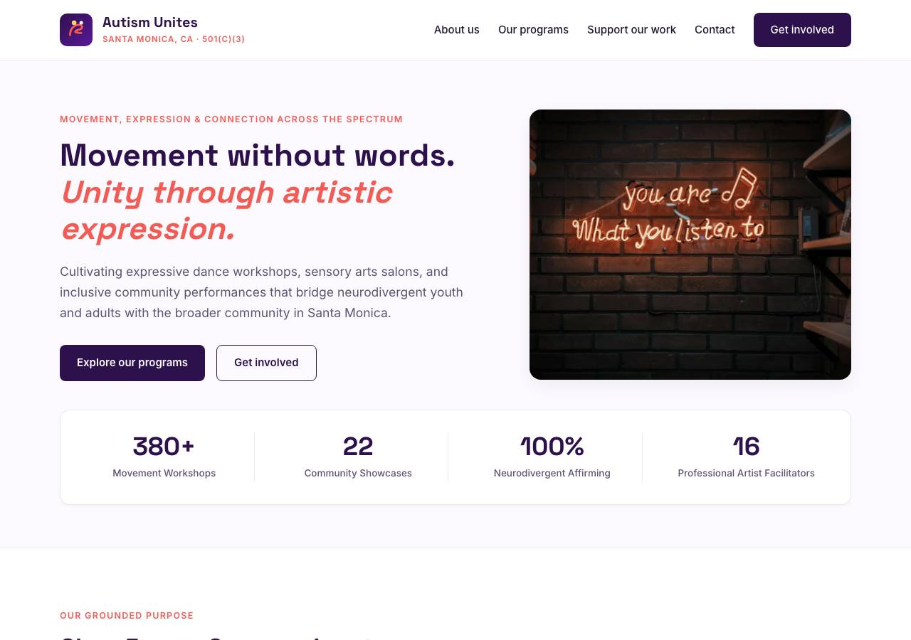 Screenshot of danceintounity.org taken by the zone census on 2026-10-27