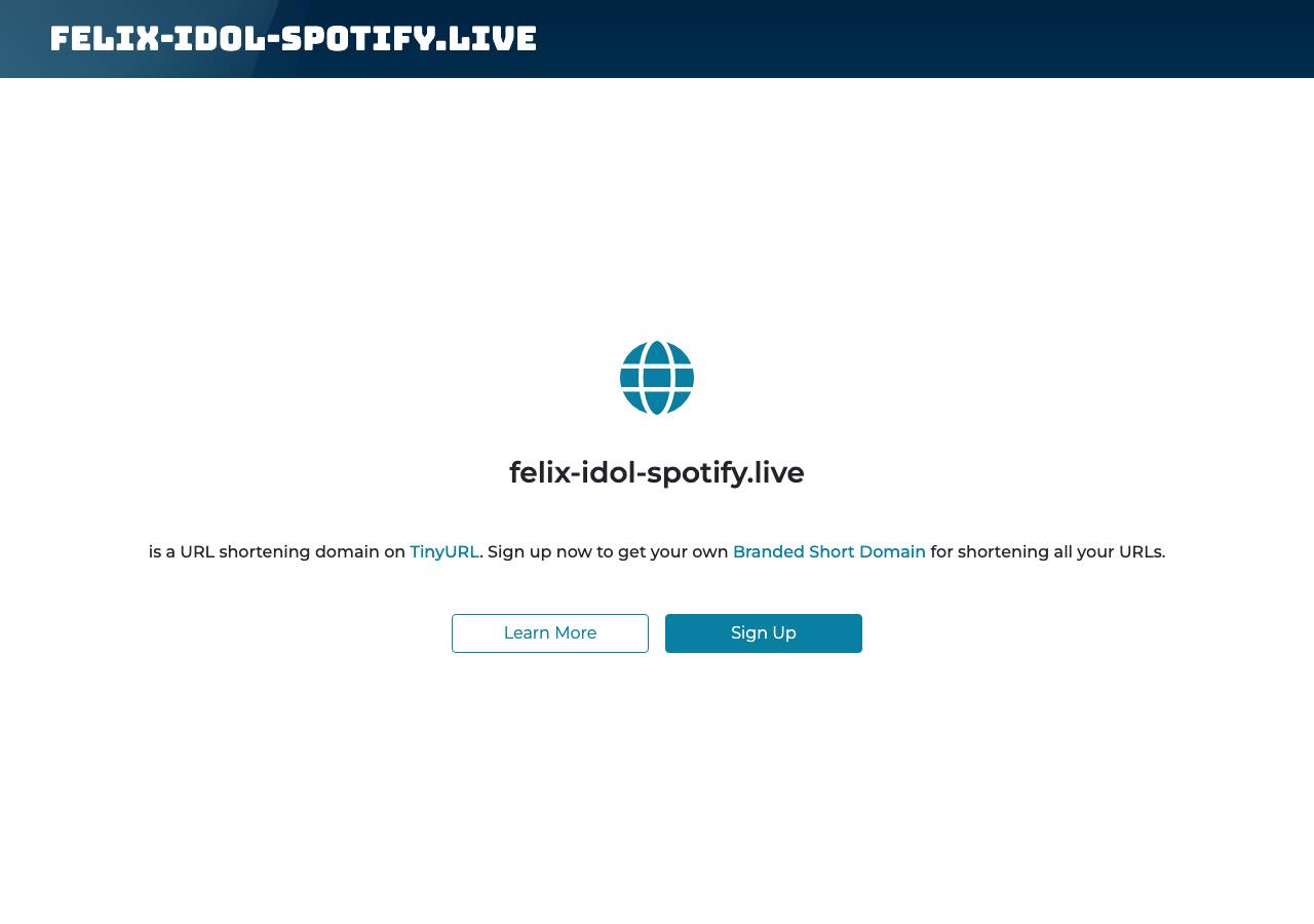 Screenshot of felix-idol-spotify.live taken by the zone census on 2026-10-27