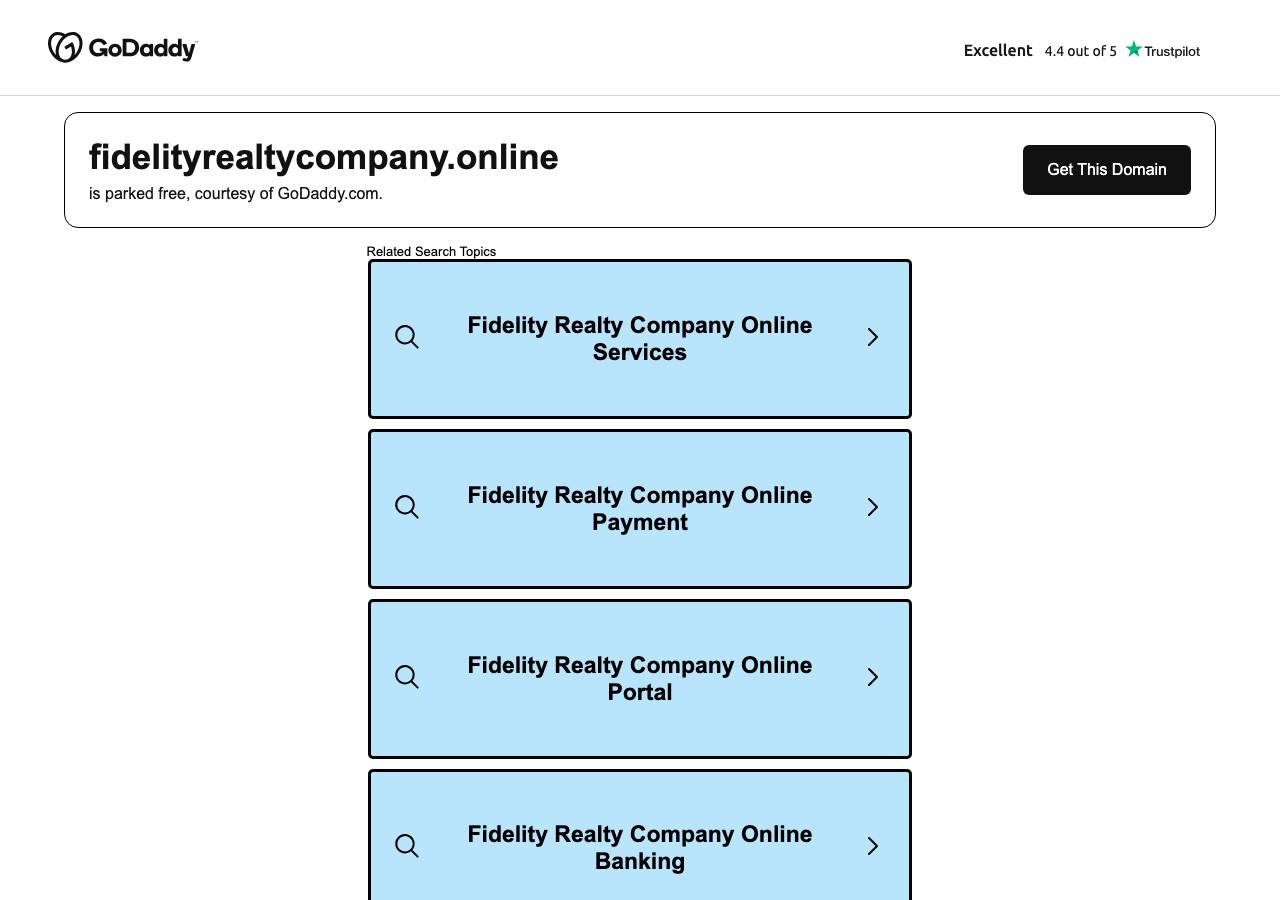 Screenshot of fidelityrealtycompany.online taken by the zone census on 2026-10-27