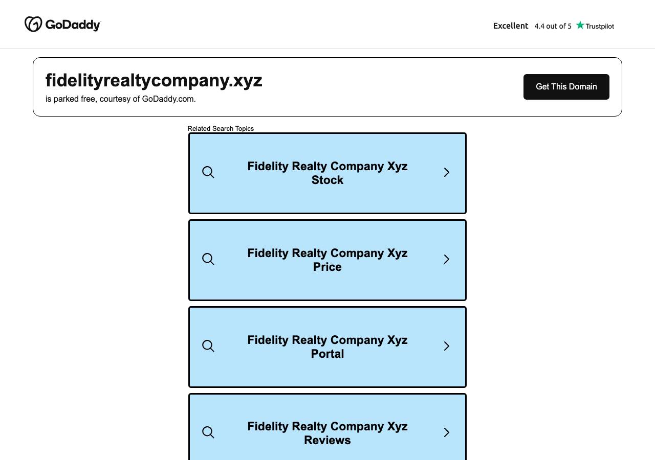 Screenshot of fidelityrealtycompany.xyz taken by the zone census on 2026-10-27