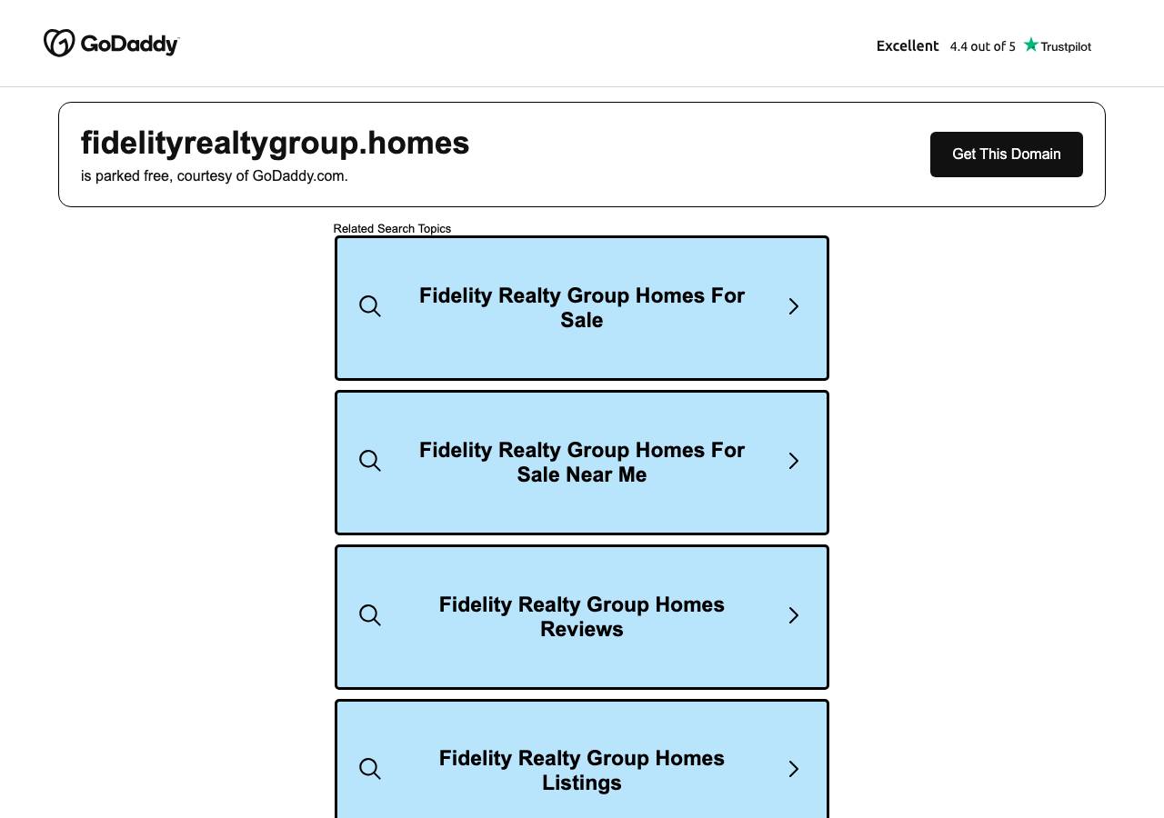 Screenshot of fidelityrealtygroup.homes taken by the zone census on 2026-10-27