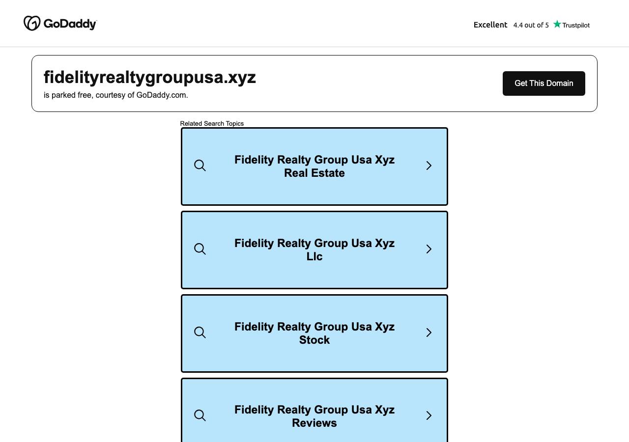 Screenshot of fidelityrealtygroupusa.xyz taken by the zone census on 2026-10-27