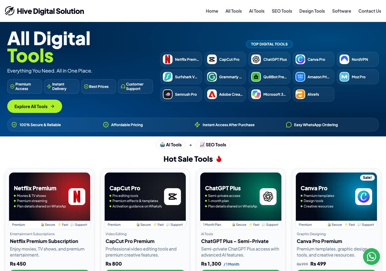 Screenshot of hivedigitalsolution.store taken by the zone census on 2026-10-27