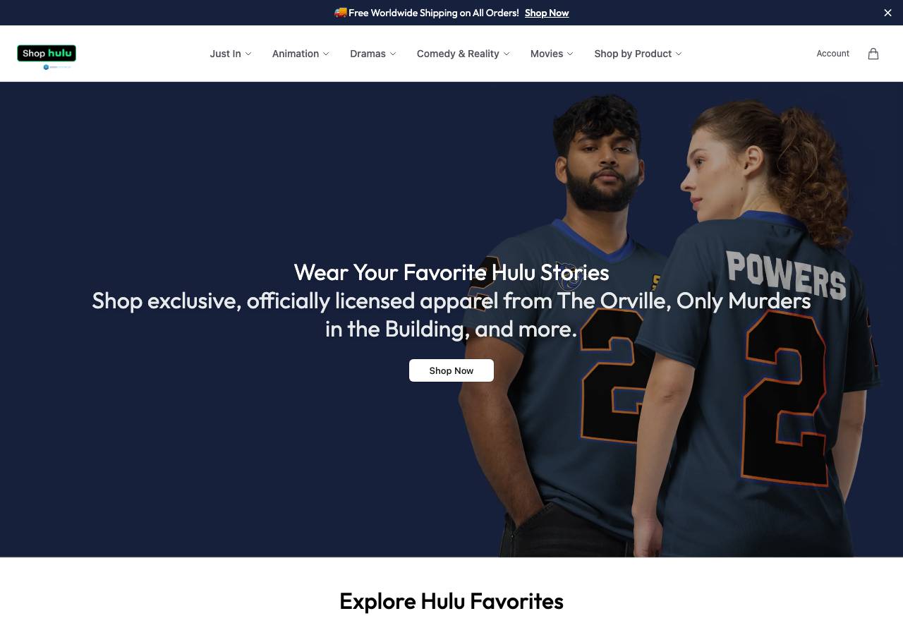 Screenshot of huluapparel.shop taken by the zone census on 2026-10-27