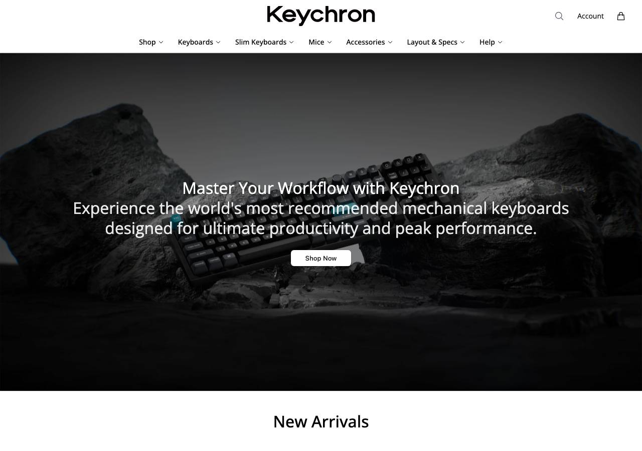 Screenshot of keychrondevices.shop taken by the zone census on 2026-10-27