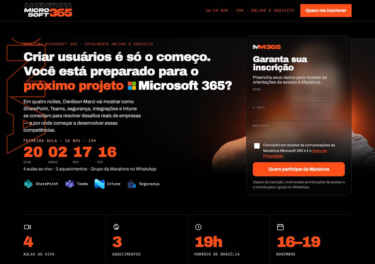 Screenshot of maratonamicrosoft365.cloud taken by the zone census on 2026-10-27