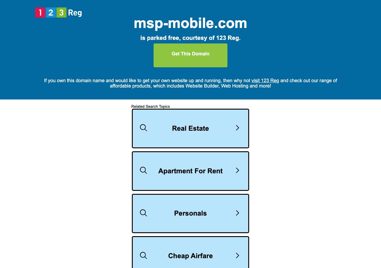 Screenshot of msp-mobile.com taken by the zone census on 2026-10-27