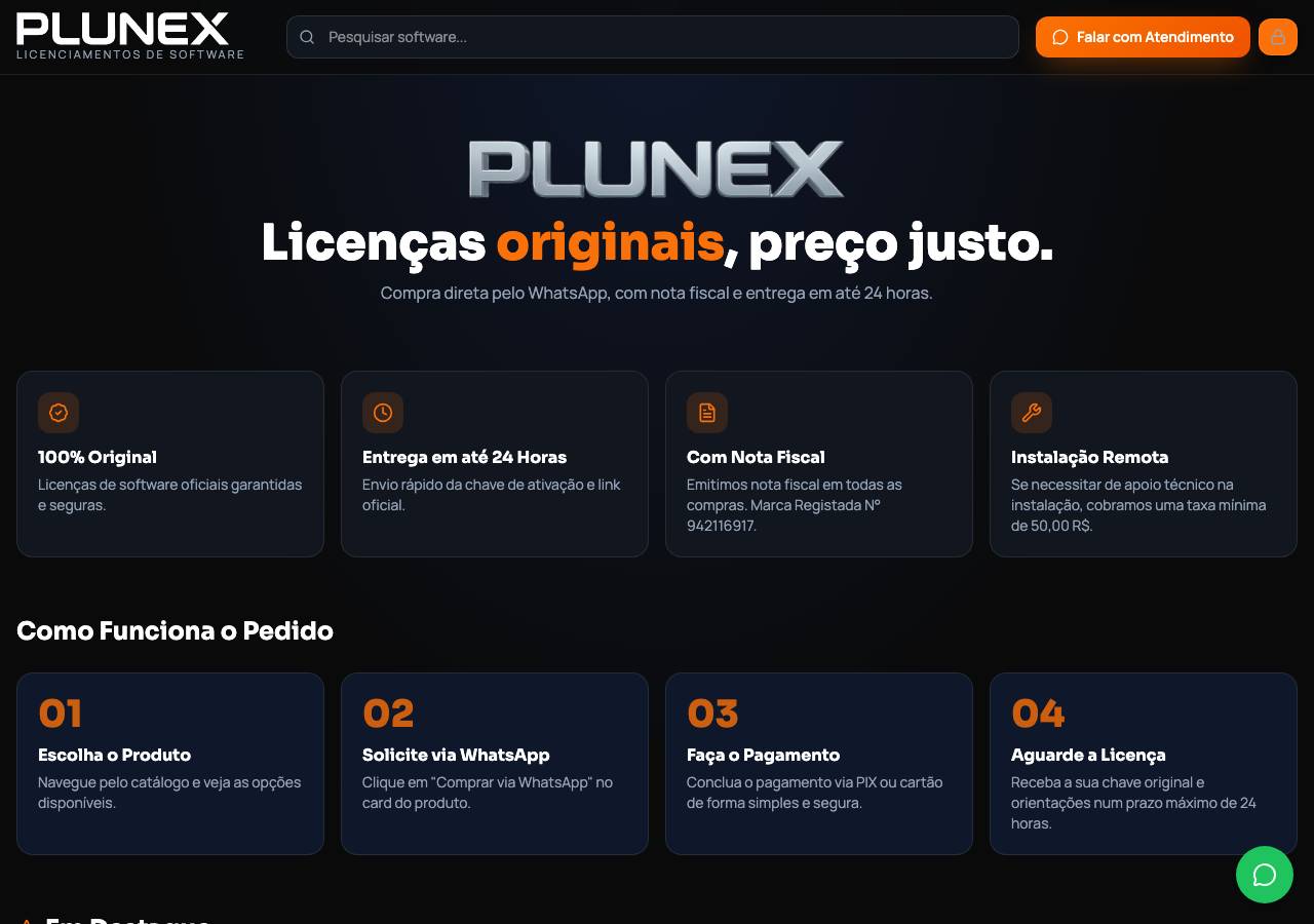 Screenshot of plunexsoftware.store taken by the zone census on 2026-10-27