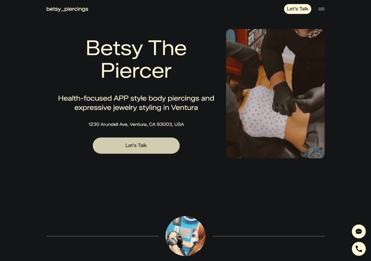 Screenshot of betsy-piercings.com taken by the zone census on 2026-10-28