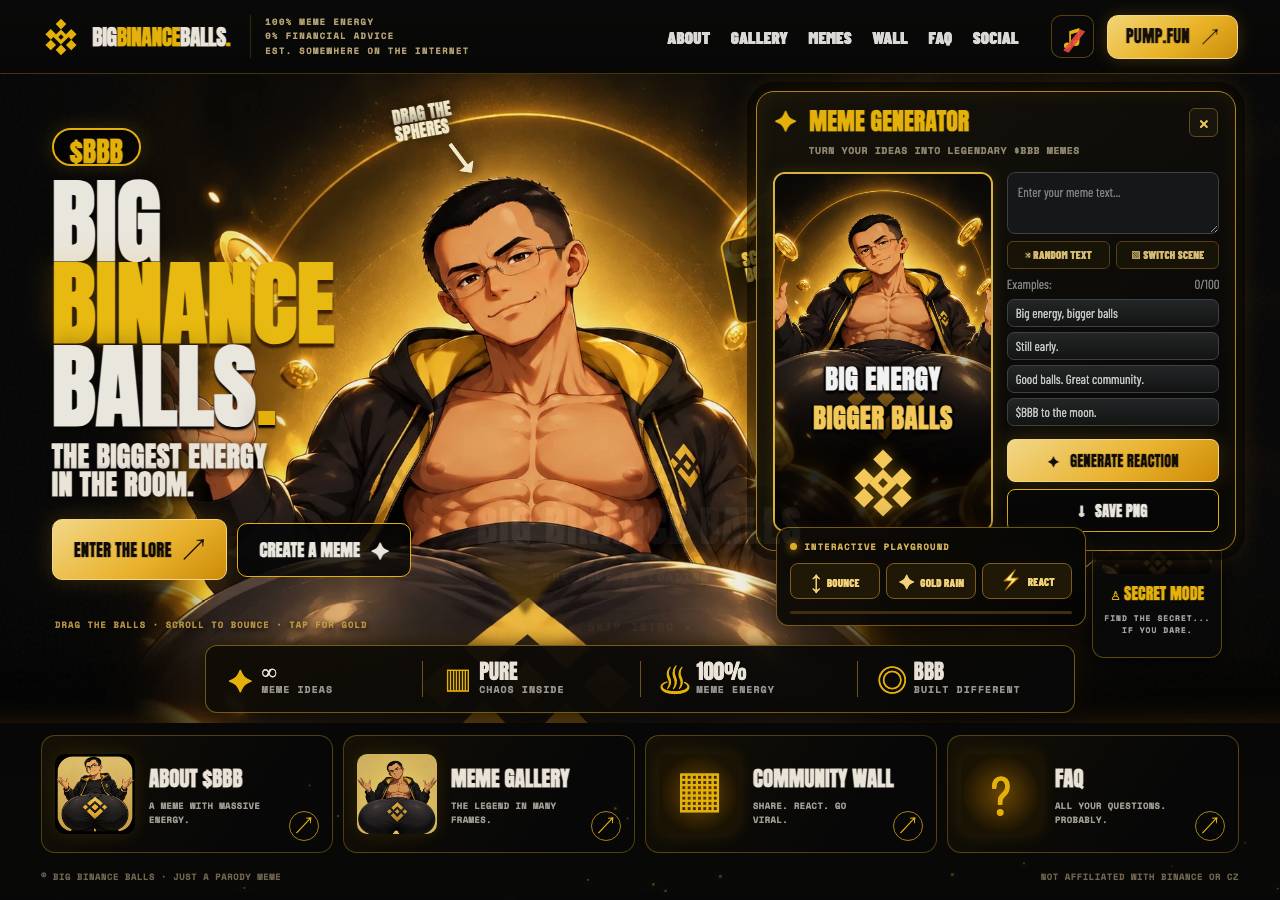 Screenshot of bigbinanceballs.xyz taken by the zone census on 2026-10-28