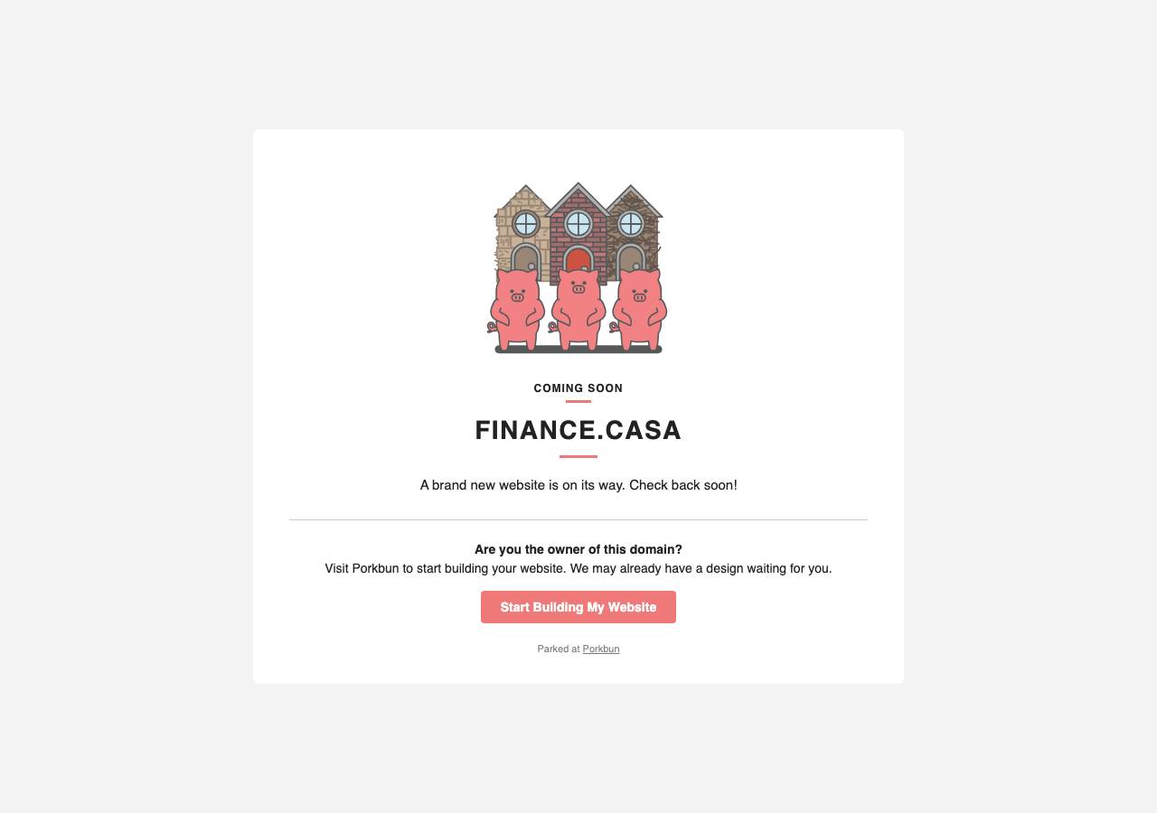 Screenshot of finance.casa taken by the zone census on 2026-10-28