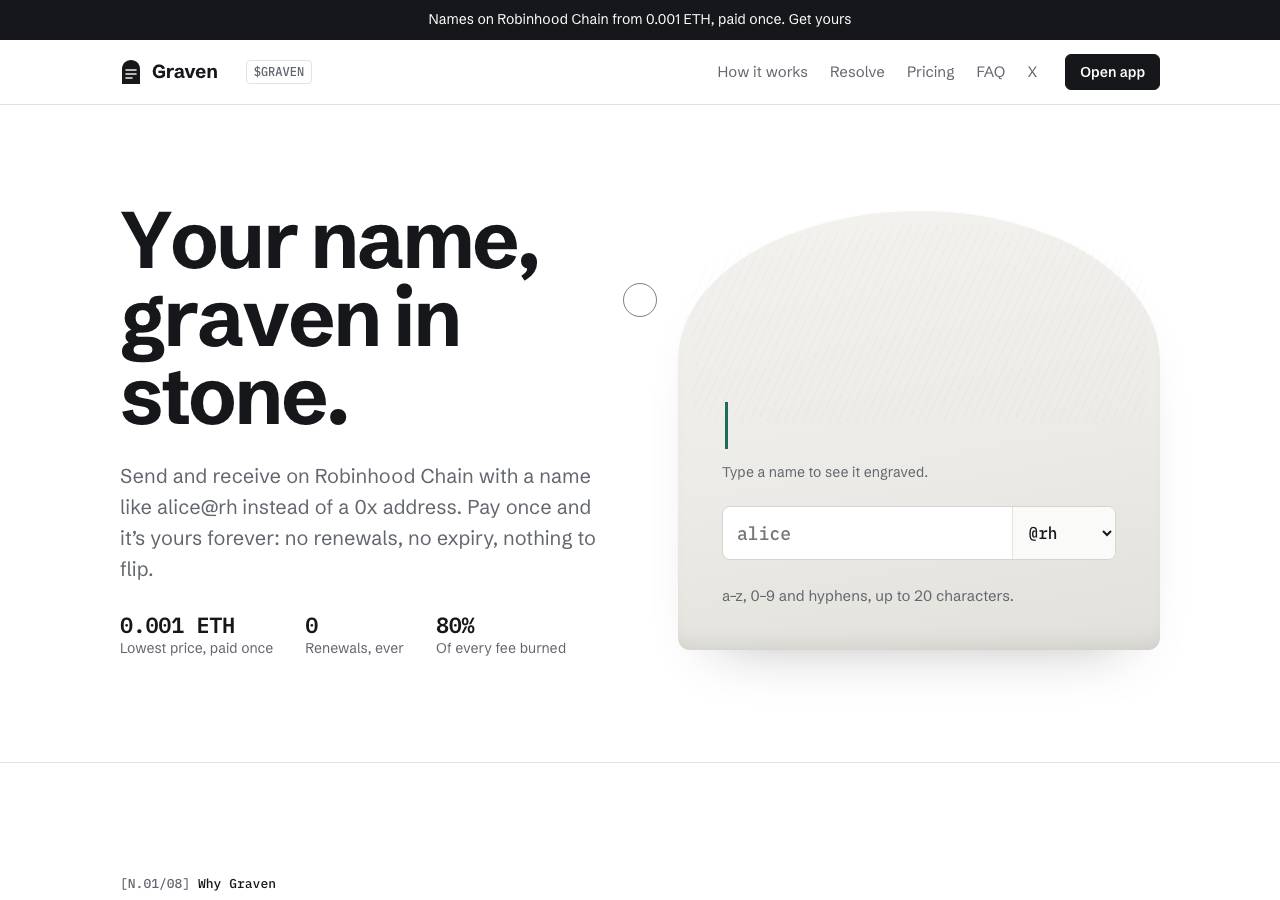 Screenshot of gravendot.fun taken by the zone census on 2026-10-28