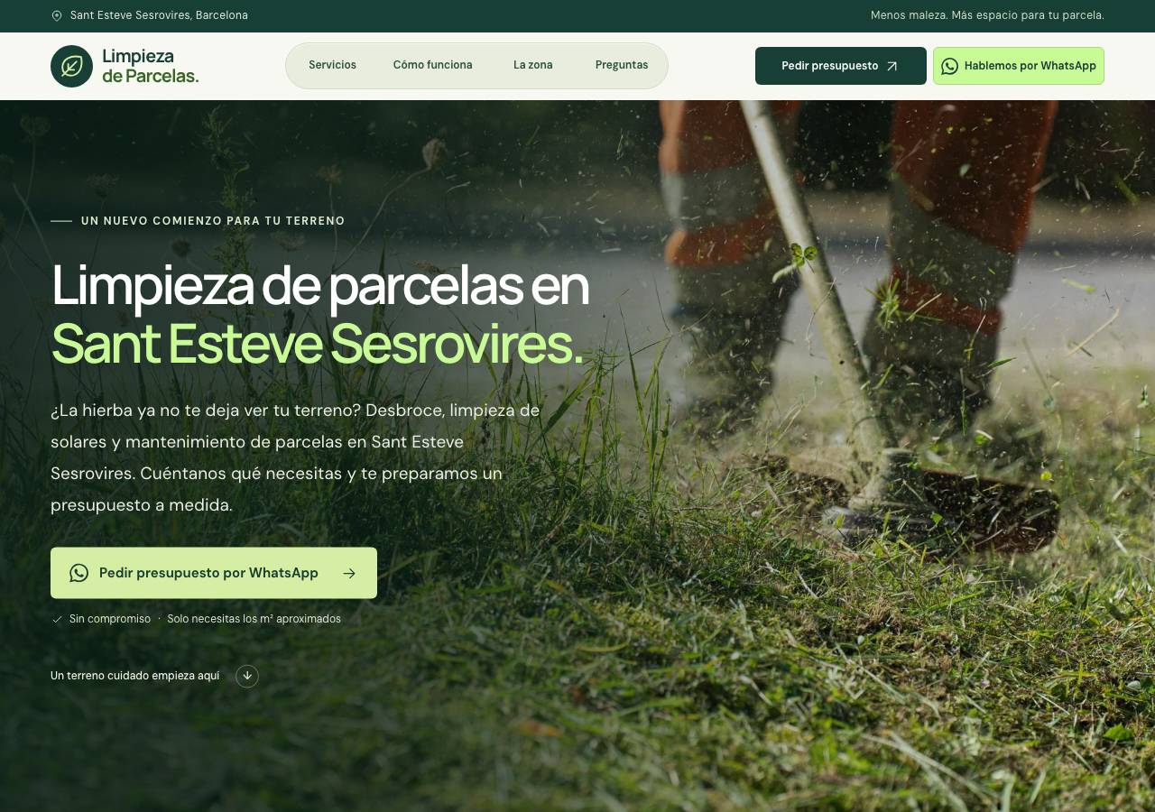 Screenshot of limpiezadeparcelas.info taken by the zone census on 2026-10-28