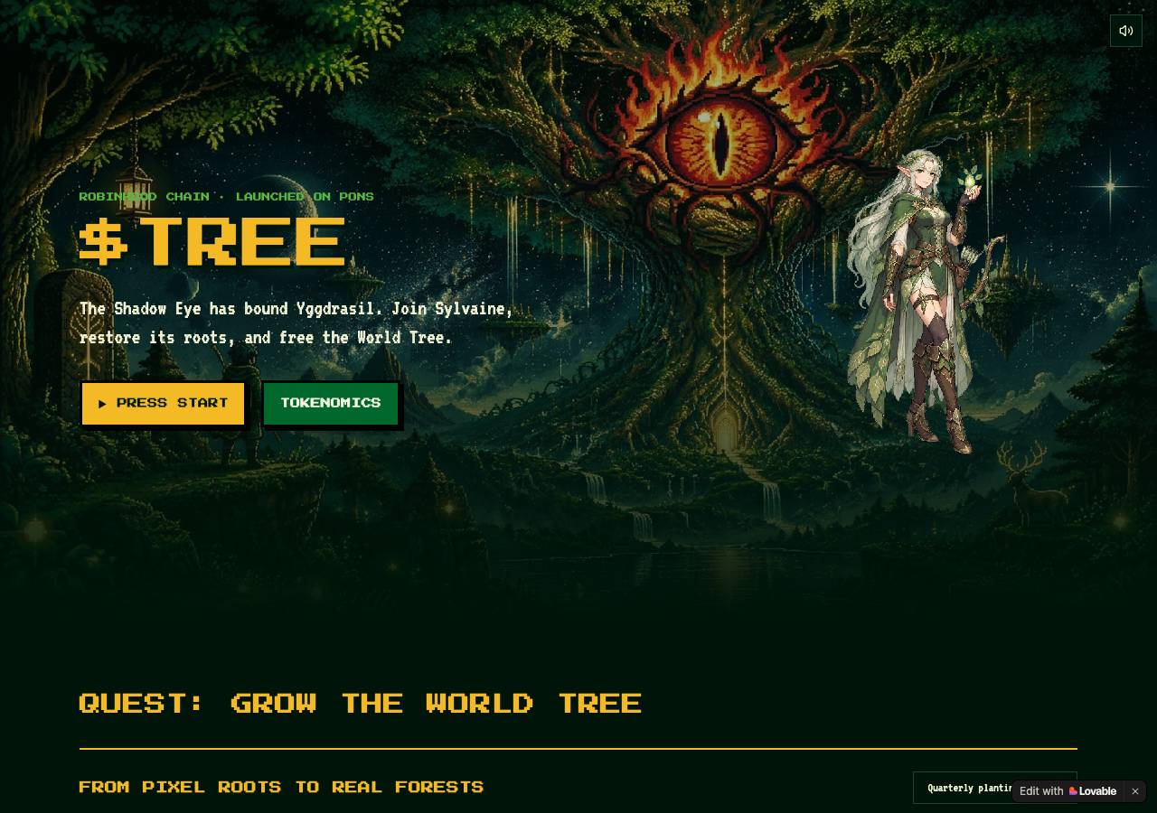 Screenshot of treecoin.world taken by the zone census on 2026-10-28