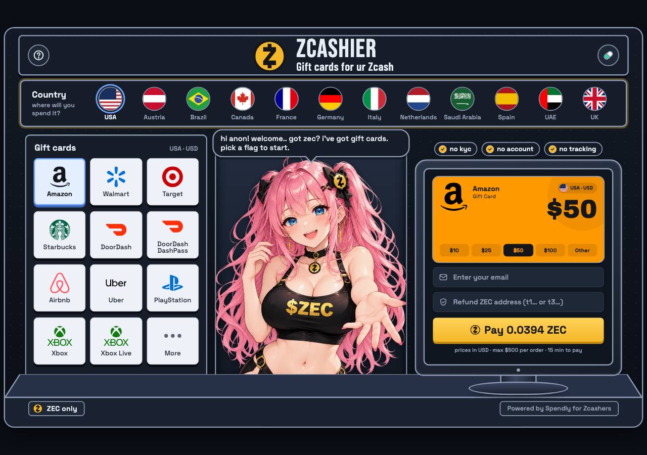 Screenshot of zcashier.shop taken by the zone census on 2026-10-28