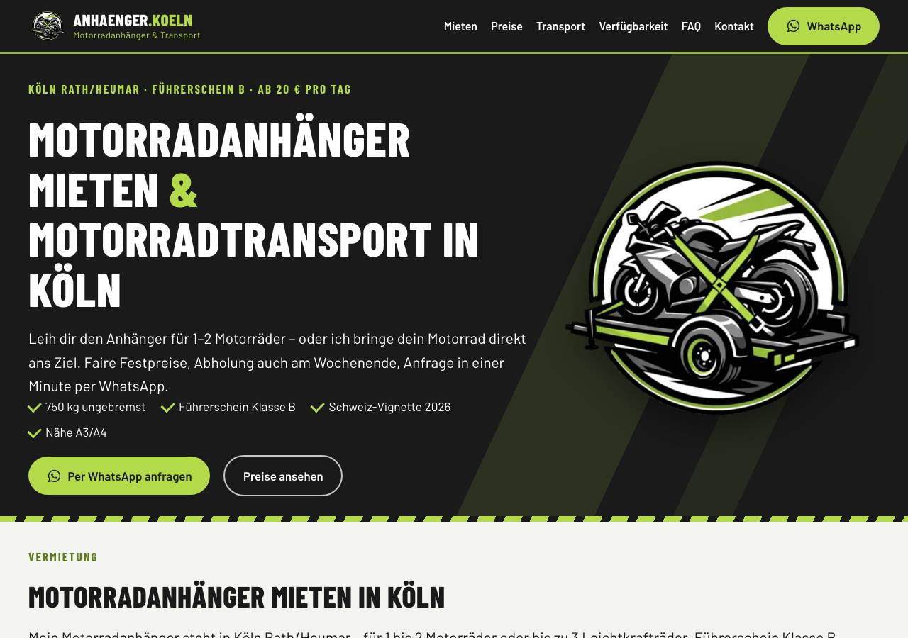 Screenshot of anhaenger.koeln taken by the zone census on 2026-10-29