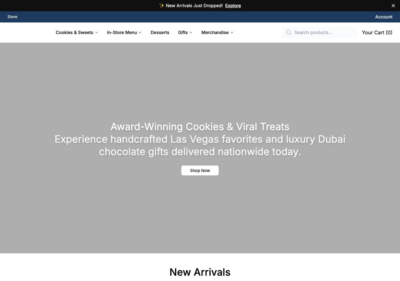 Screenshot of bakethecookieshoppebakes.shop taken by the zone census on 2026-10-29
