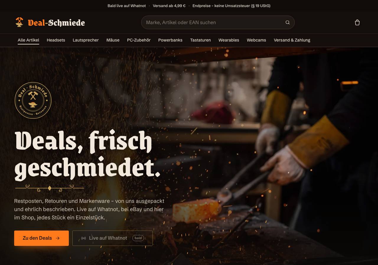 Screenshot of deal-schmiede.com taken by the zone census on 2026-10-29