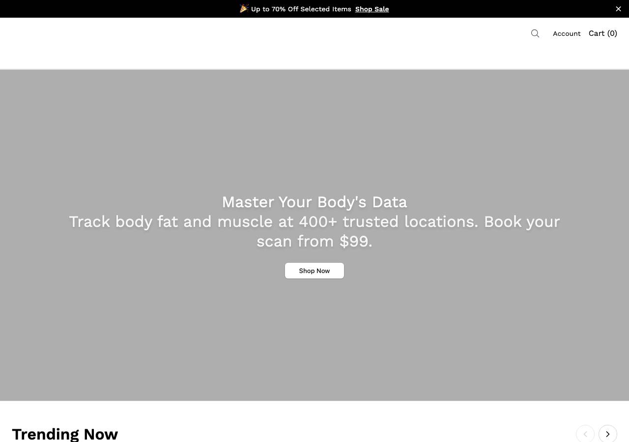 Screenshot of dexascanwellness.shop taken by the zone census on 2026-10-29