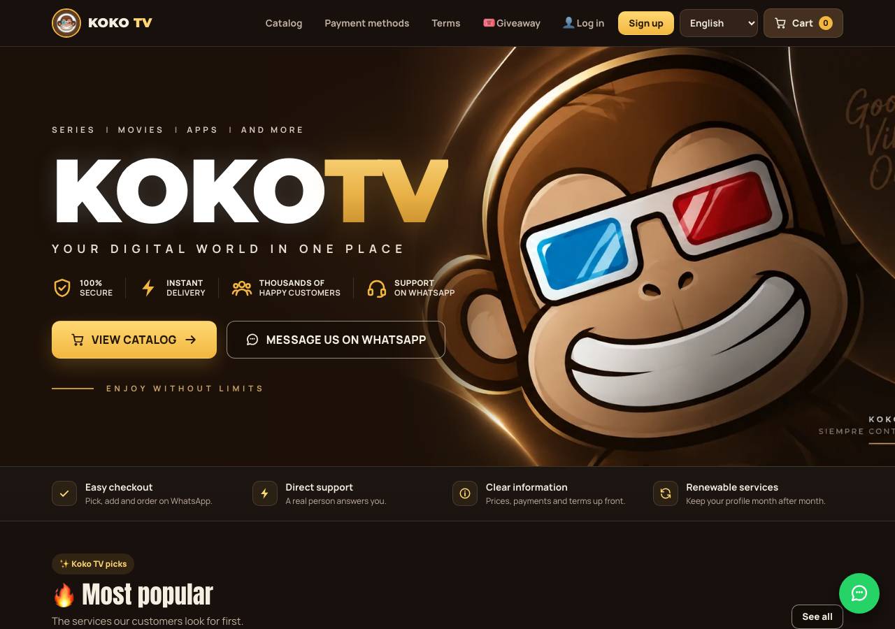 Screenshot of kokotv.shop taken by the zone census on 2026-10-29