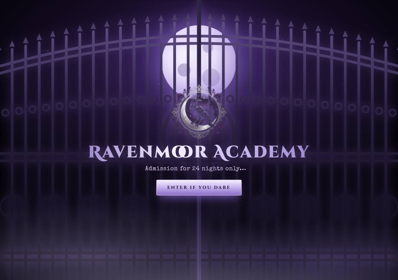 Screenshot of ravenmoor.store taken by the zone census on 2026-10-29
