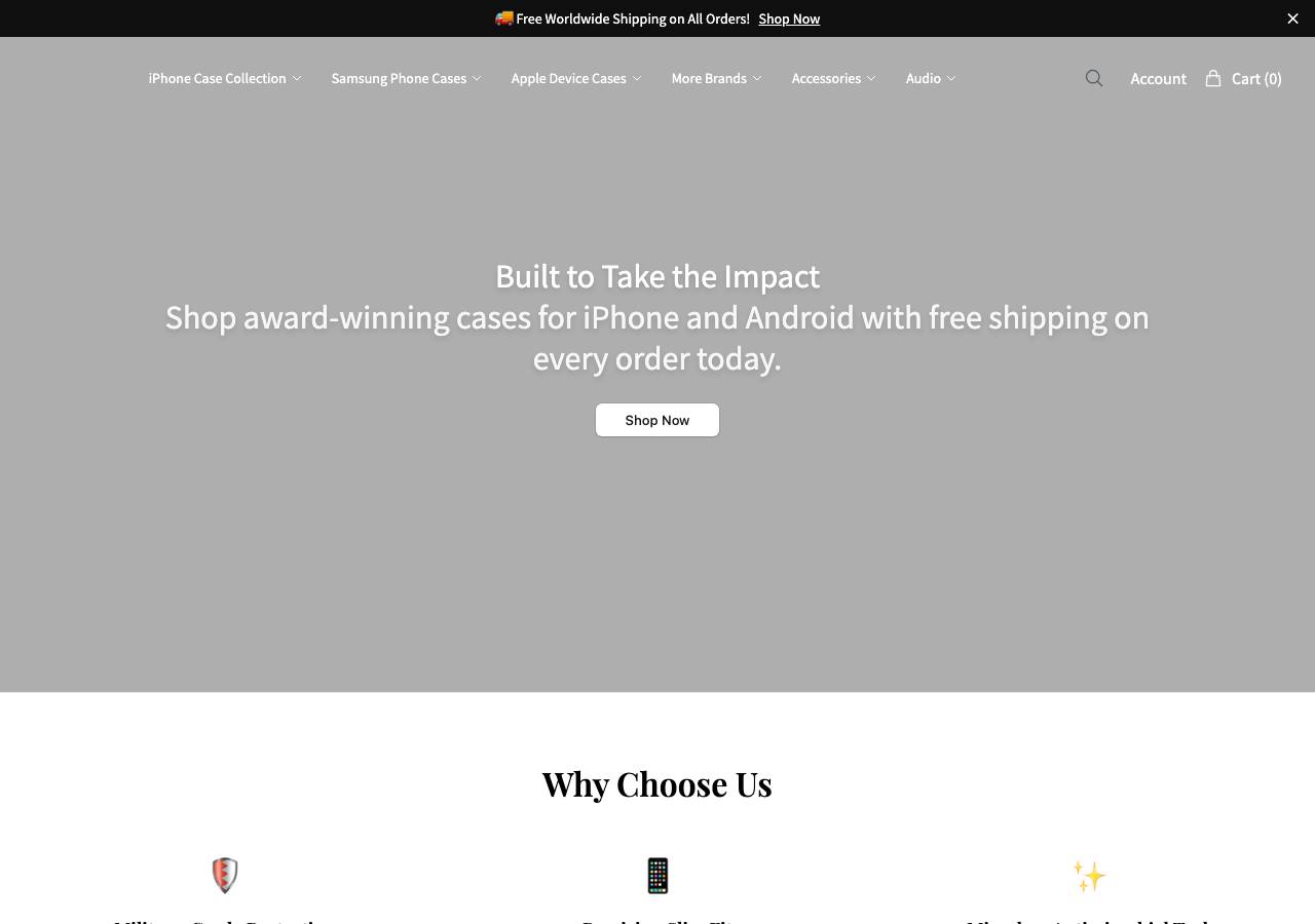 Screenshot of speckcases.shop taken by the zone census on 2026-10-29