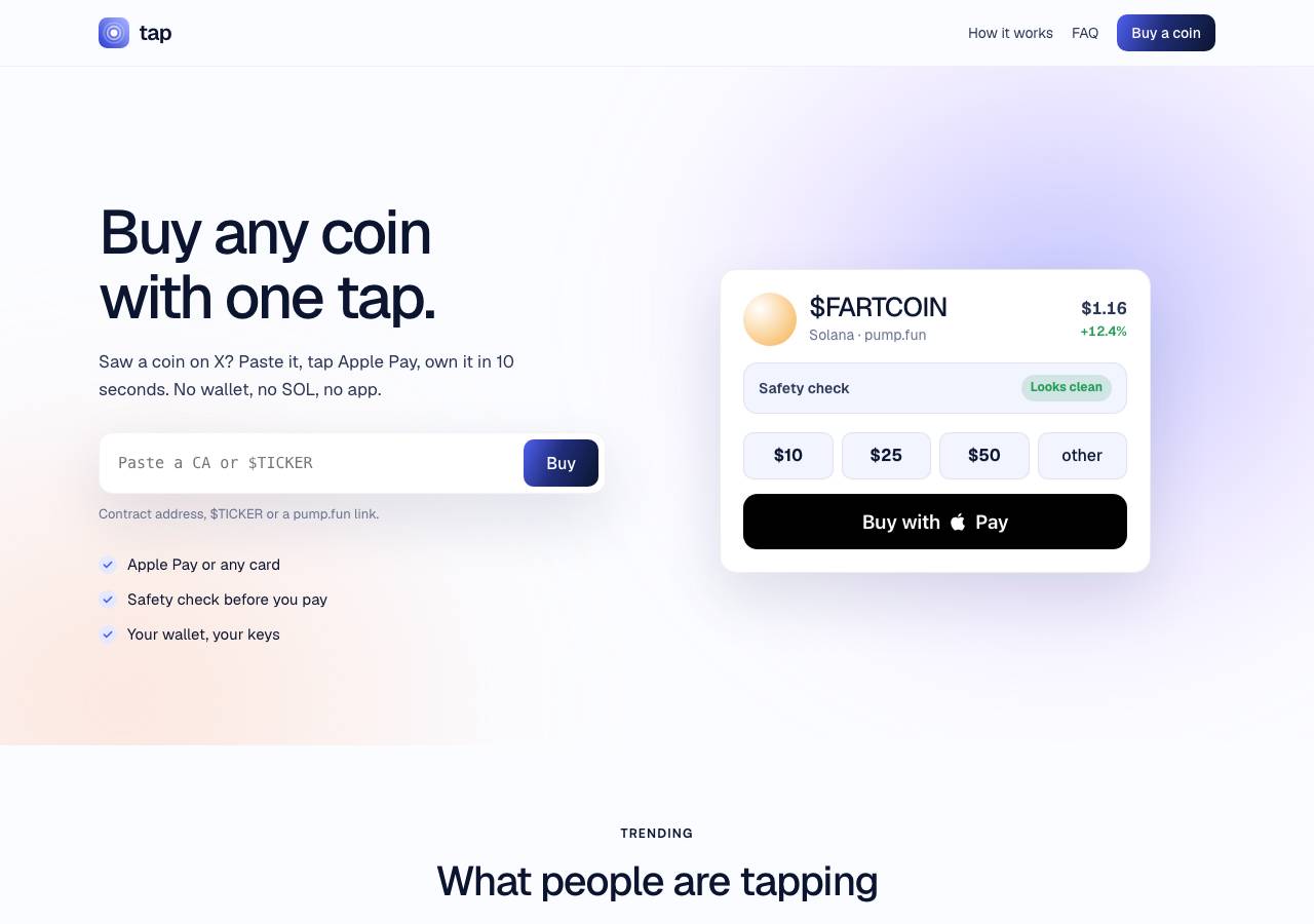 Screenshot of tapbuy.fun taken by the zone census on 2026-10-29