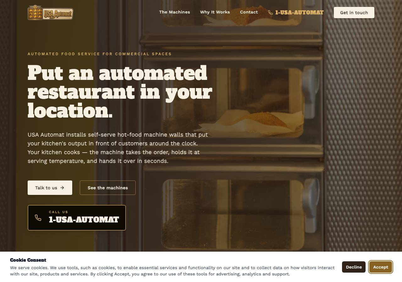 Screenshot of usaautomat.com taken by the zone census on 2026-10-29