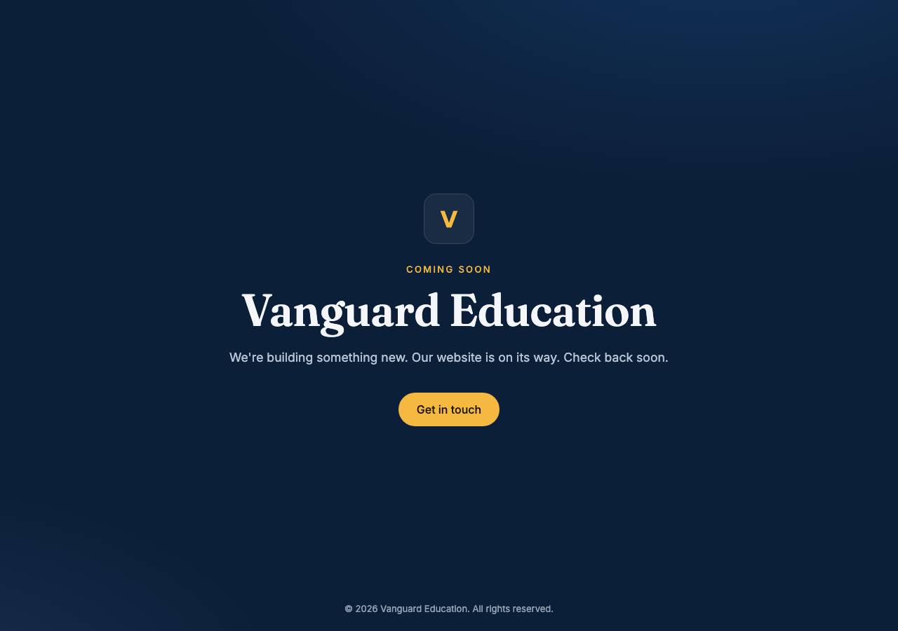 Screenshot of vanguardeducation.org taken by the zone census on 2026-10-29