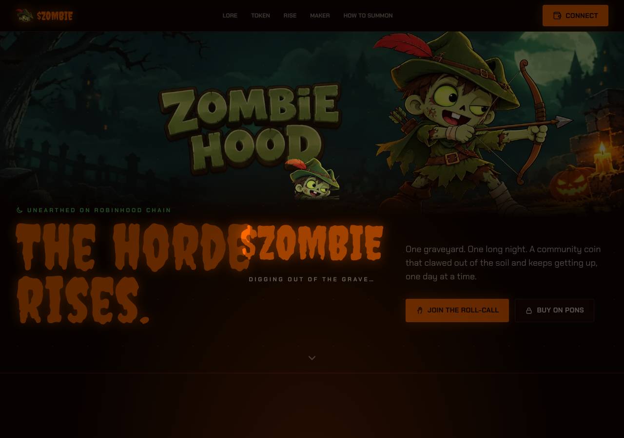 Screenshot of zombiehood.fun taken by the zone census on 2026-10-29