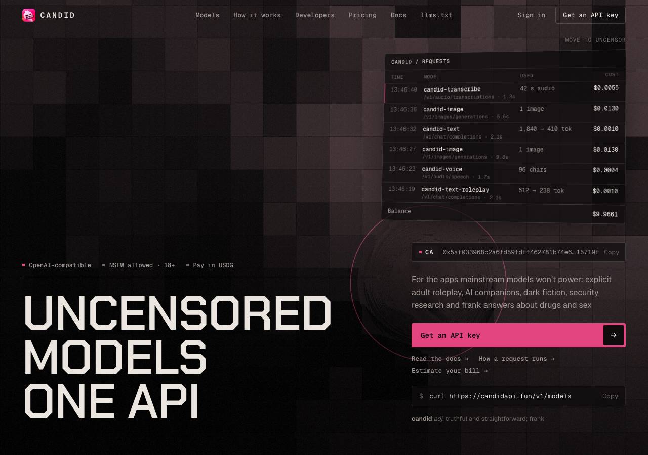 Screenshot of candidapi.fun taken by the zone census on 2026-10-30