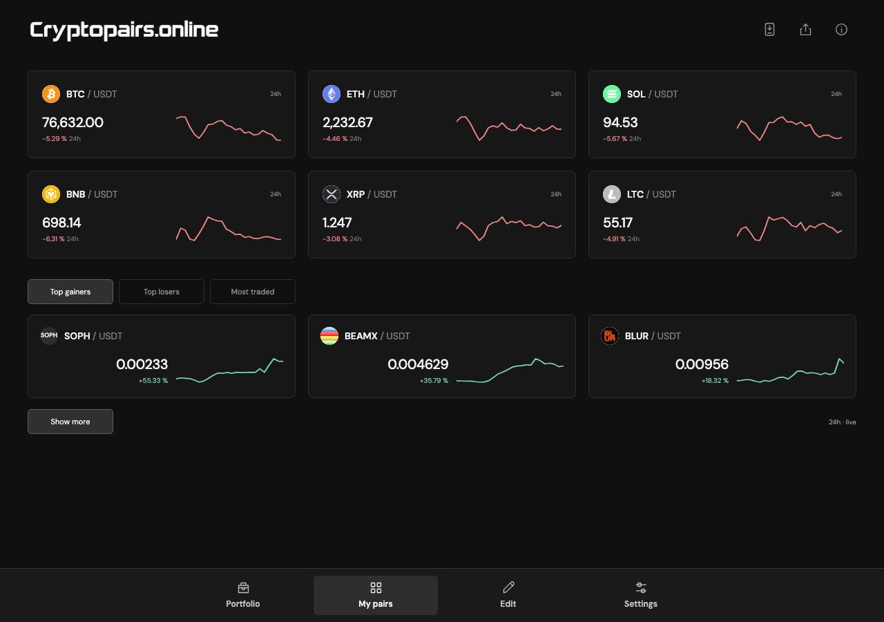 Screenshot of cryptopairs.online taken by the zone census on 2026-10-30