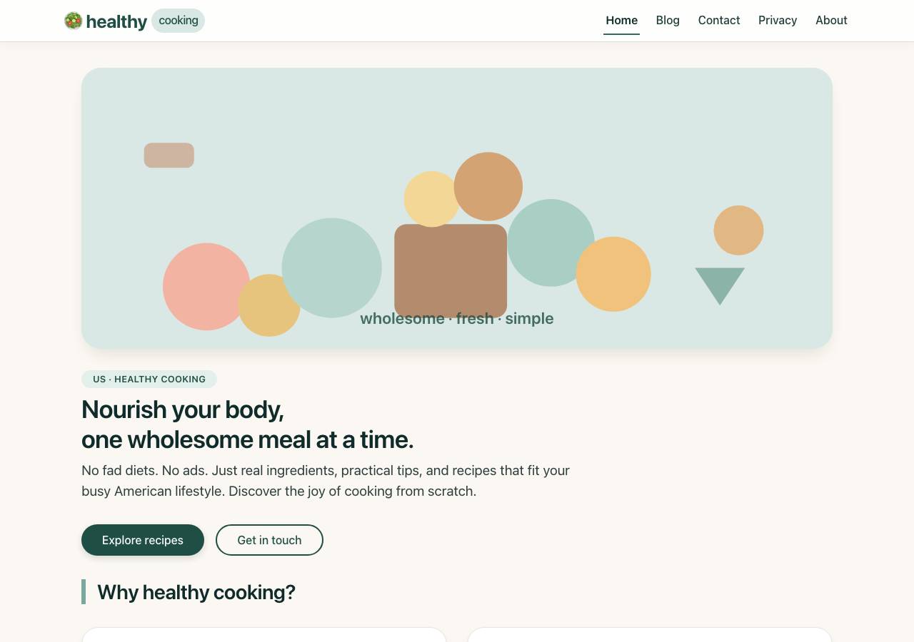 Screenshot of healthy-cooking.online taken by the zone census on 2026-10-30