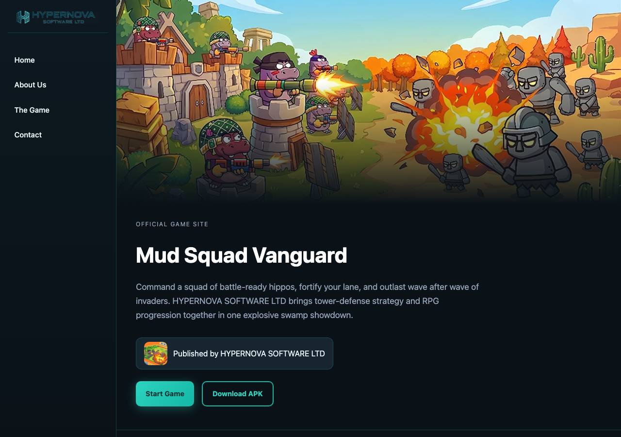 Screenshot of mudsquadvanguard.com taken by the zone census on 2026-10-30
